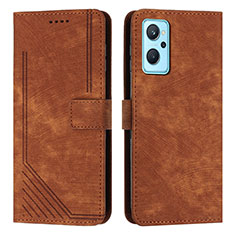 Funda de Cuero Cartera con Soporte Carcasa Y07X para Realme 10T 5G Marron