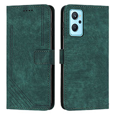 Funda de Cuero Cartera con Soporte Carcasa Y07X para Realme 10T 5G Verde