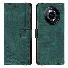 Funda de Cuero Cartera con Soporte Carcasa Y07X para Realme 11 Pro 5G Verde