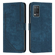 Funda de Cuero Cartera con Soporte Carcasa Y07X para Realme 8 5G Azul