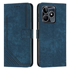 Funda de Cuero Cartera con Soporte Carcasa Y07X para Realme C53 India Azul