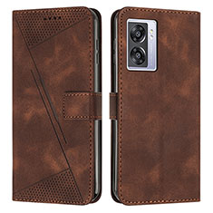 Funda de Cuero Cartera con Soporte Carcasa Y07X para Realme Narzo 50 5G Marron