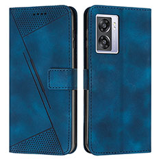 Funda de Cuero Cartera con Soporte Carcasa Y07X para Realme V23i 5G Azul