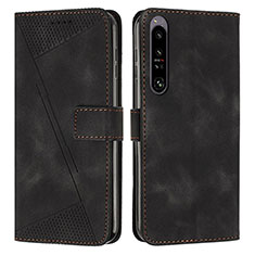 Funda de Cuero Cartera con Soporte Carcasa Y07X para Sony Xperia 1 IV Negro