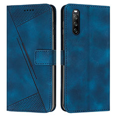 Funda de Cuero Cartera con Soporte Carcasa Y07X para Sony Xperia 10 IV Azul