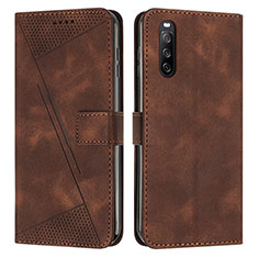 Funda de Cuero Cartera con Soporte Carcasa Y07X para Sony Xperia 10 IV Marron