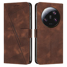 Funda de Cuero Cartera con Soporte Carcasa Y07X para Xiaomi Mi 13 Ultra 5G Marron