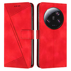 Funda de Cuero Cartera con Soporte Carcasa Y07X para Xiaomi Mi 13 Ultra 5G Rojo