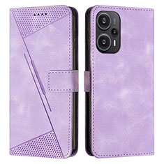 Funda de Cuero Cartera con Soporte Carcasa Y07X para Xiaomi Poco F5 5G Morado