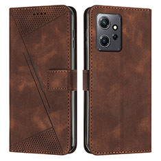 Funda de Cuero Cartera con Soporte Carcasa Y07X para Xiaomi Redmi Note 12 4G Marron