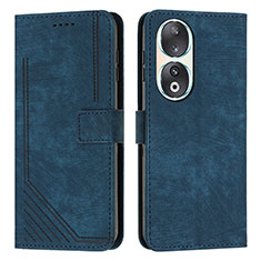 Funda de Cuero Cartera con Soporte Carcasa Y08X para Huawei Honor 90 5G Azul