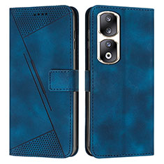 Funda de Cuero Cartera con Soporte Carcasa Y08X para Huawei Honor 90 Pro 5G Azul