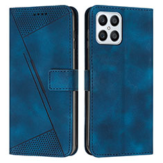 Funda de Cuero Cartera con Soporte Carcasa Y08X para Huawei Honor X8 4G Azul