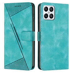 Funda de Cuero Cartera con Soporte Carcasa Y08X para Huawei Honor X8 4G Verde