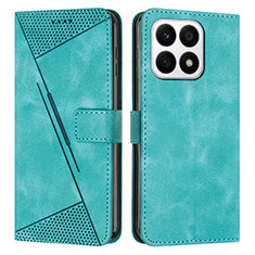 Funda de Cuero Cartera con Soporte Carcasa Y08X para Huawei Honor X8a 4G Verde