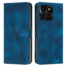 Funda de Cuero Cartera con Soporte Carcasa Y08X para Huawei Honor X8b Azul