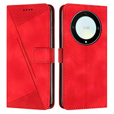 Funda de Cuero Cartera con Soporte Carcasa Y08X para Huawei Honor X9a 5G Rojo