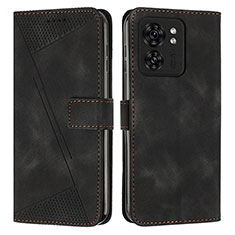 Funda de Cuero Cartera con Soporte Carcasa Y08X para Motorola Moto Edge (2023) 5G Negro