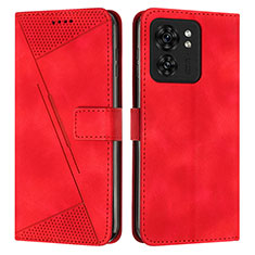 Funda de Cuero Cartera con Soporte Carcasa Y08X para Motorola Moto Edge (2023) 5G Rojo