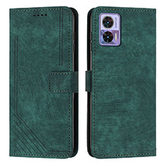 Funda de Cuero Cartera con Soporte Carcasa Y08X para Motorola Moto Edge 30 Lite 5G Verde