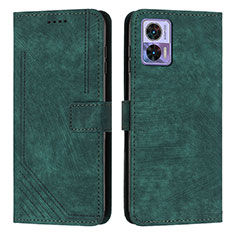 Funda de Cuero Cartera con Soporte Carcasa Y08X para Motorola Moto Edge 30 Neo 5G Verde