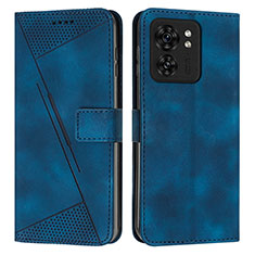 Funda de Cuero Cartera con Soporte Carcasa Y08X para Motorola Moto Edge 40 5G Azul