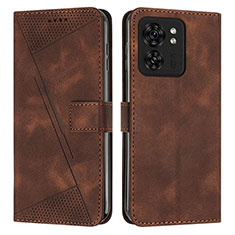 Funda de Cuero Cartera con Soporte Carcasa Y08X para Motorola Moto Edge 40 5G Marron