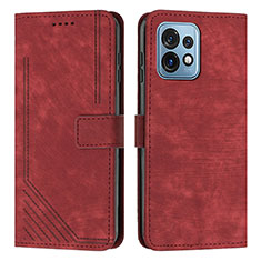 Funda de Cuero Cartera con Soporte Carcasa Y08X para Motorola Moto Edge Plus (2023) 5G Rojo