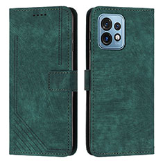 Funda de Cuero Cartera con Soporte Carcasa Y08X para Motorola Moto Edge Plus (2023) 5G Verde