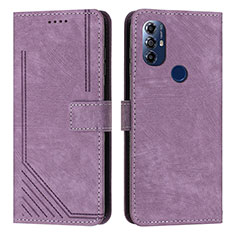 Funda de Cuero Cartera con Soporte Carcasa Y08X para Motorola Moto G Play (2023) Morado