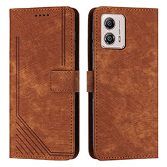 Funda de Cuero Cartera con Soporte Carcasa Y08X para Motorola Moto G73 5G Marron