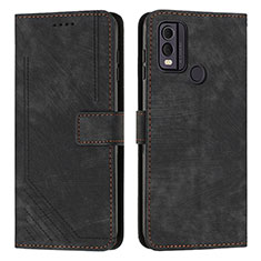 Funda de Cuero Cartera con Soporte Carcasa Y08X para Nokia C22 Negro