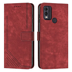 Funda de Cuero Cartera con Soporte Carcasa Y08X para Nokia C22 Rojo