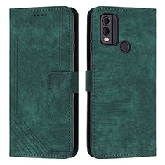 Funda de Cuero Cartera con Soporte Carcasa Y08X para Nokia C22 Verde