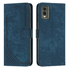 Funda de Cuero Cartera con Soporte Carcasa Y08X para Nokia C32 Azul