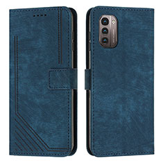 Funda de Cuero Cartera con Soporte Carcasa Y08X para Nokia G11 Azul