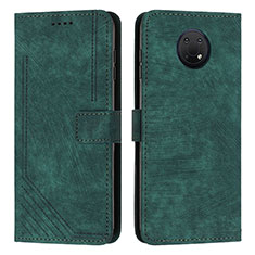 Funda de Cuero Cartera con Soporte Carcasa Y08X para Nokia G20 Verde