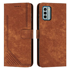 Funda de Cuero Cartera con Soporte Carcasa Y08X para Nokia G22 Marron