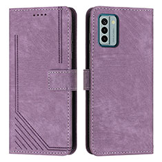 Funda de Cuero Cartera con Soporte Carcasa Y08X para Nokia G22 Morado