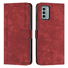 Funda de Cuero Cartera con Soporte Carcasa Y08X para Nokia G22 Rojo