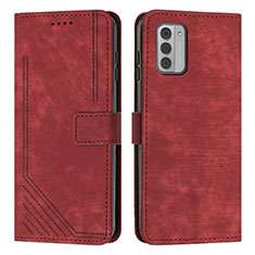 Funda de Cuero Cartera con Soporte Carcasa Y08X para Nokia G42 5G Rojo