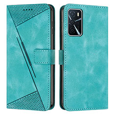 Funda de Cuero Cartera con Soporte Carcasa Y08X para Oppo A16 Verde