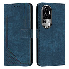 Funda de Cuero Cartera con Soporte Carcasa Y08X para Oppo Reno10 Pro+ Plus 5G Azul