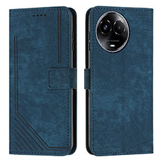 Funda de Cuero Cartera con Soporte Carcasa Y08X para Realme V50s 5G Azul