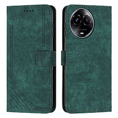 Funda de Cuero Cartera con Soporte Carcasa Y08X para Realme V50s 5G Verde