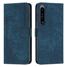 Funda de Cuero Cartera con Soporte Carcasa Y08X para Sony Xperia 1 IV Azul