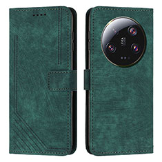 Funda de Cuero Cartera con Soporte Carcasa Y08X para Xiaomi Mi 13 Ultra 5G Verde