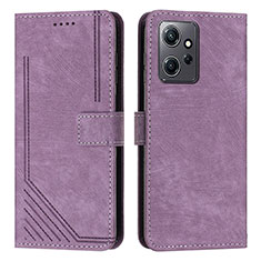 Funda de Cuero Cartera con Soporte Carcasa Y08X para Xiaomi Redmi Note 12 4G Morado