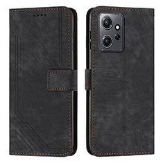 Funda de Cuero Cartera con Soporte Carcasa Y08X para Xiaomi Redmi Note 12 4G Negro