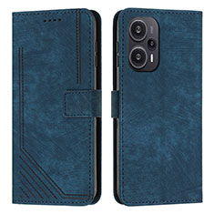 Funda de Cuero Cartera con Soporte Carcasa Y08X para Xiaomi Redmi Note 12 Turbo 5G Azul